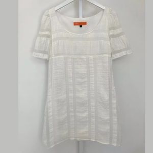 CYNTHIA CYNTHIA STEFFE WHITE LINEN DRESS SZ SMALL